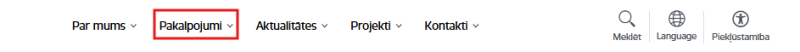 1. līmeņa izvēlne