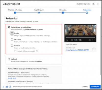 YouTube video pievienošana