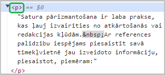Virsrakstu līmeņu ievērošana mājaslapā