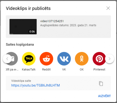 YouTube video pievienošana
