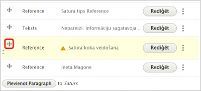 References pievienošana