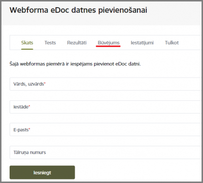 eDoc datnes pievienošana webformai - pamācība