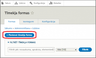 Tīmekļa formas izveides solis
