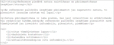 Virsrakstu līmeņu ievērošana mājaslapā