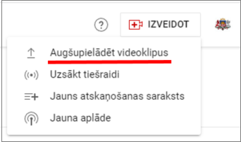 YouTube video pievienošana