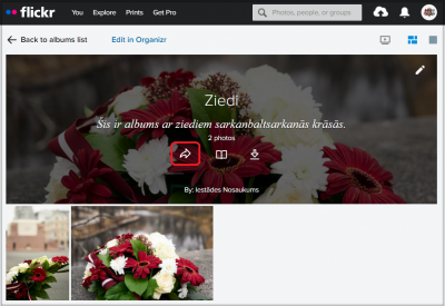 Flickr pievienošana TVP vietnei