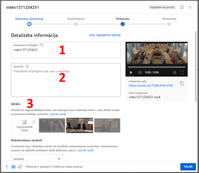 YouTube video pievienošana
