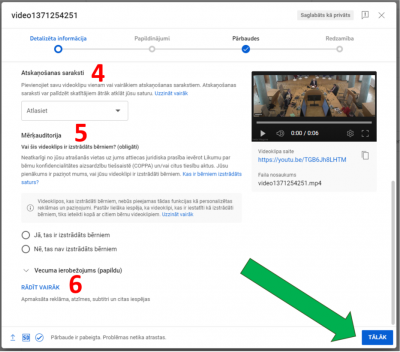 YouTube video pievienošana