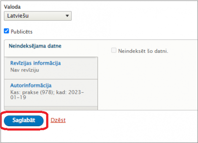 Datnes maiņas piemērs