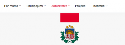 Iestādes augšējā navigācija