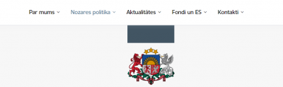 Ministrijas augšējā izvēlne