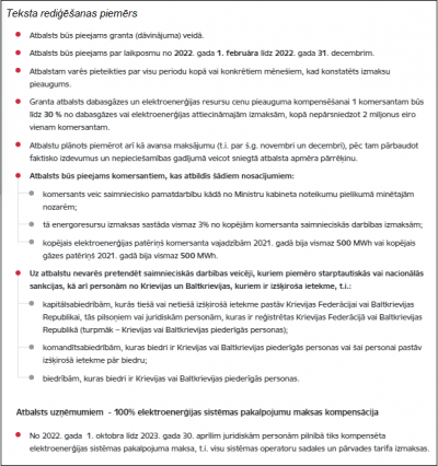 Teksta piemērs