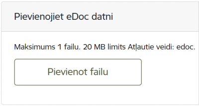 eDoc datnes pievienošana webformai