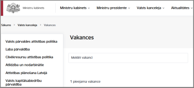 Vakanču skats TVP mājaslapā