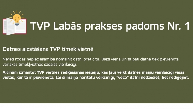 Labās prakses padoms Nr.1